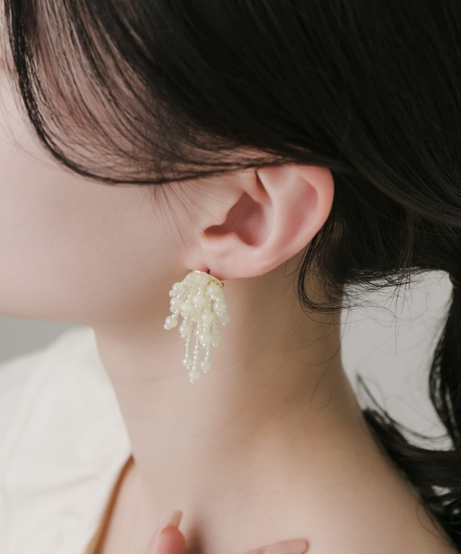 SMELLY「ビーズシャワーピアス」|ピアス|