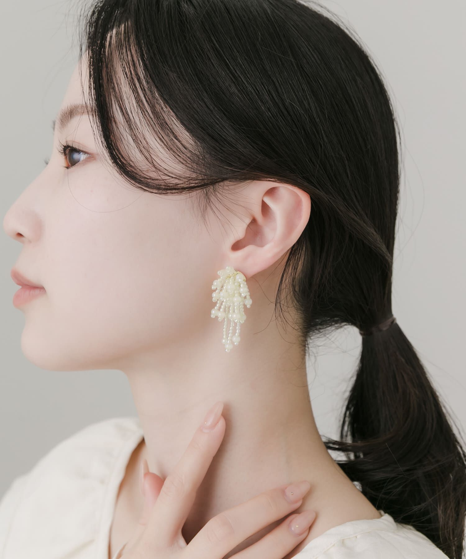 SMELLY「ビーズシャワーピアス」|ピアス|