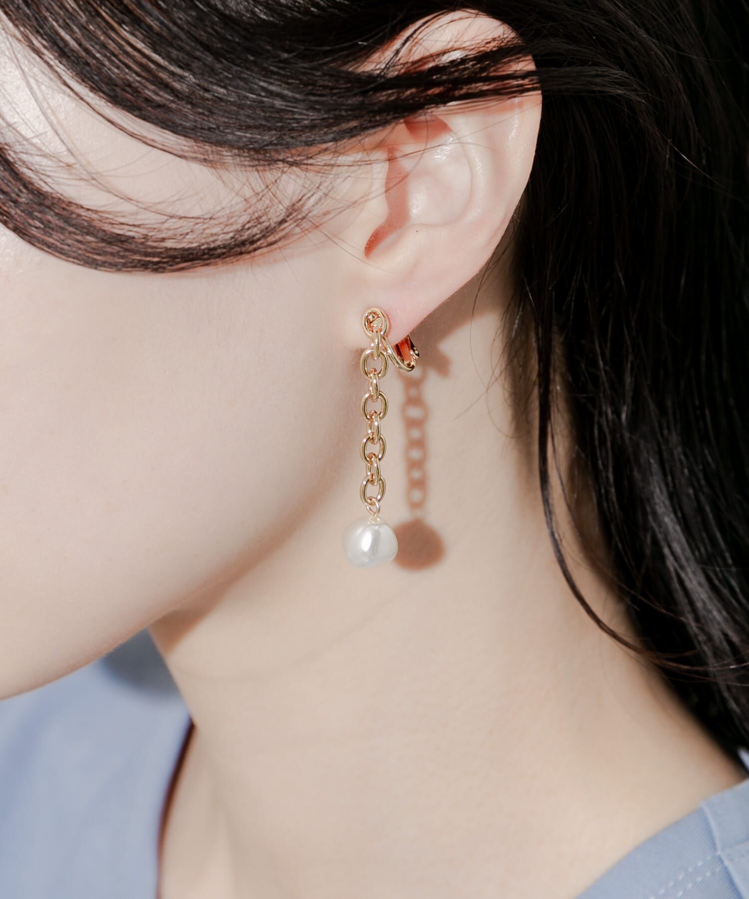 SMELLY「チェーンパールイヤリング」|イヤリング|