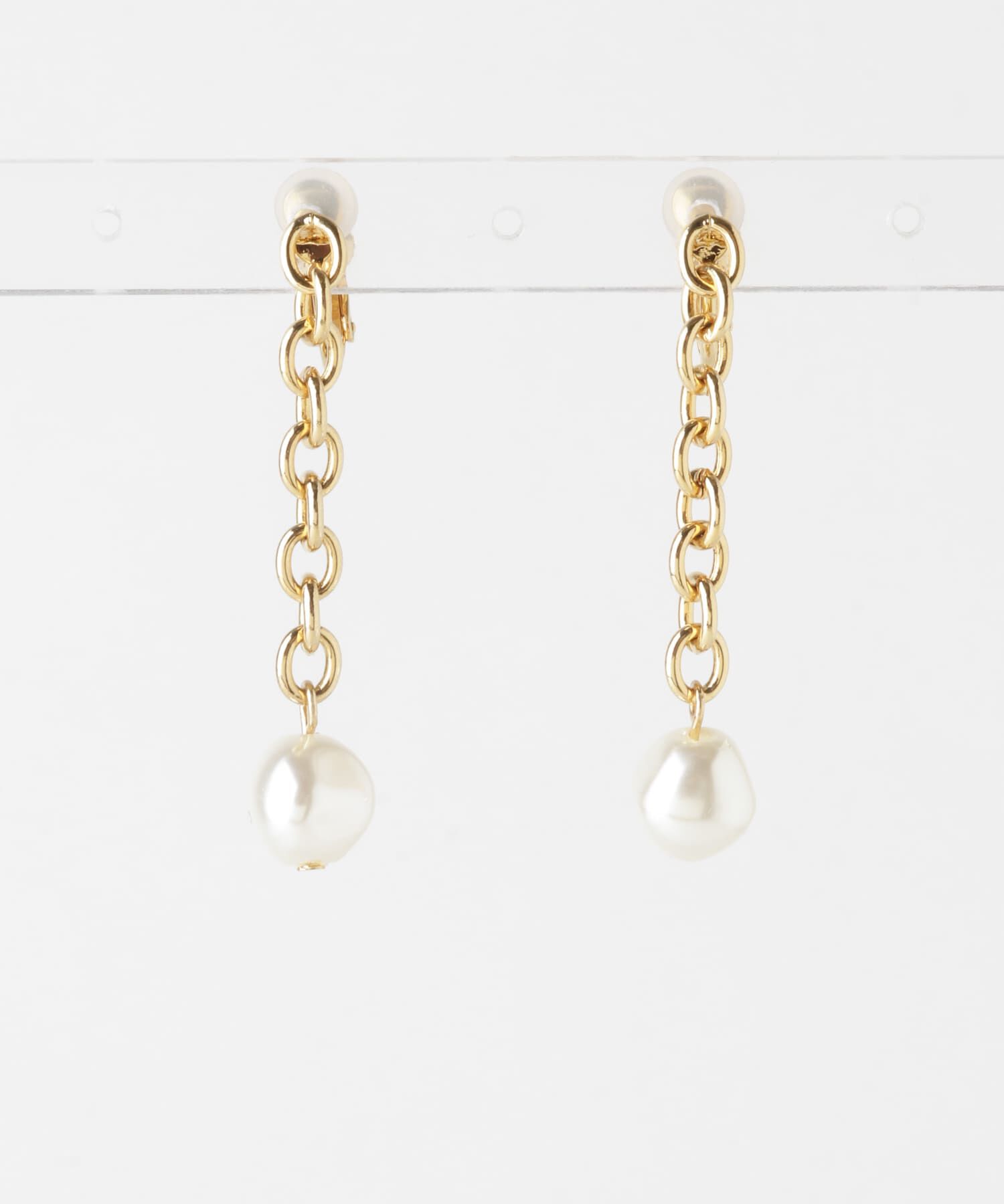 SMELLY「チェーンパールイヤリング」|イヤリング|