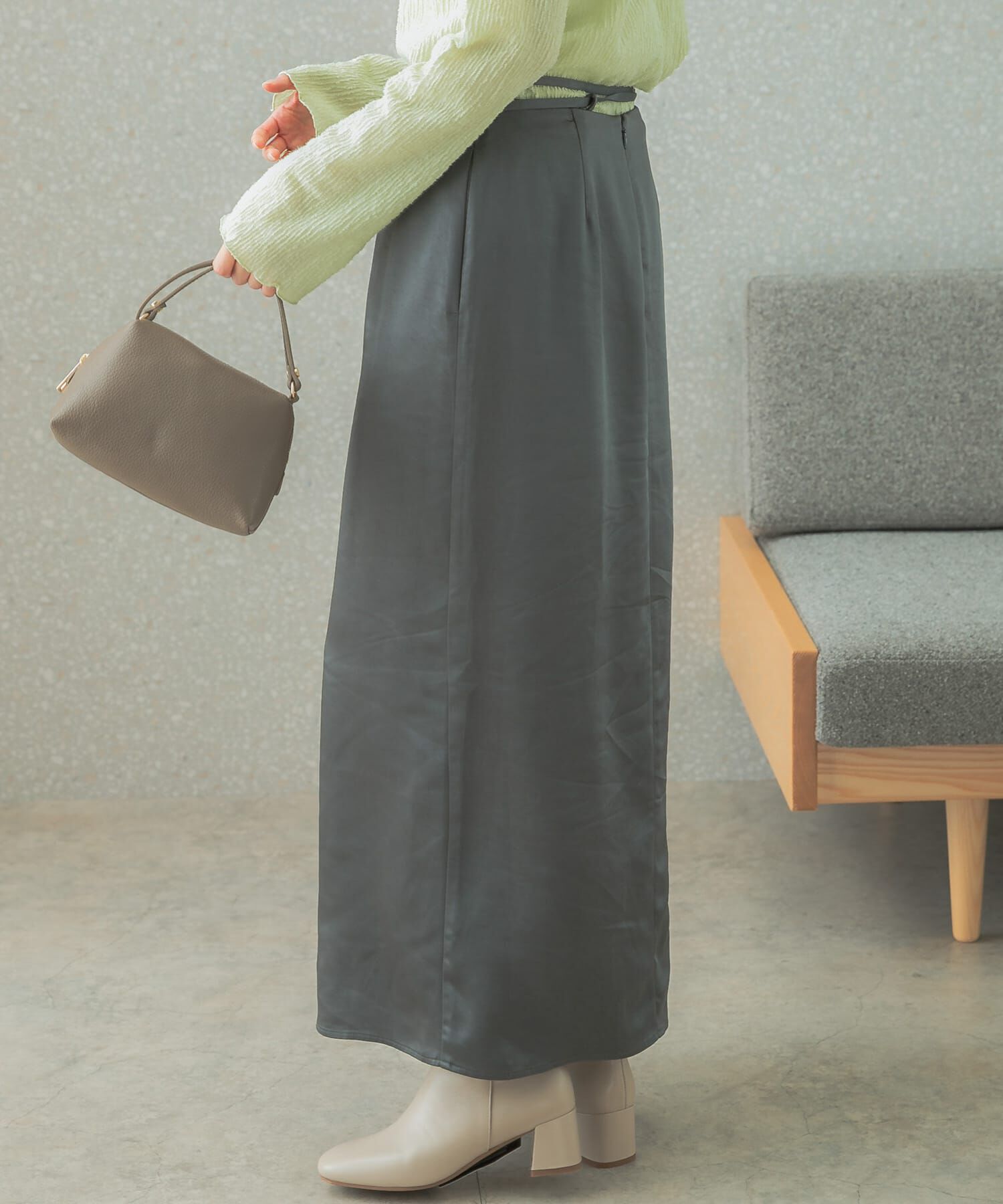 URBAN RESEARCH ROSSO「マルチウェイサテンナロースカート」|スカート|