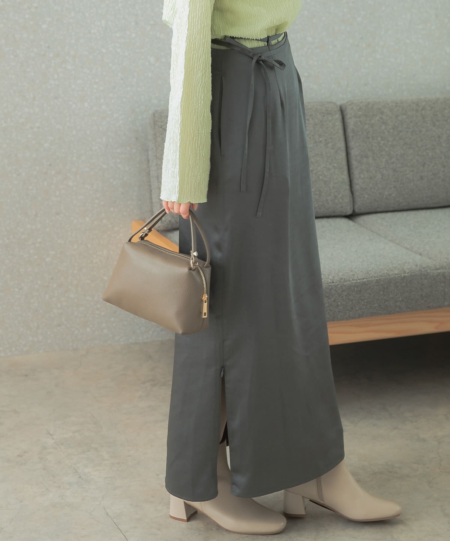 URBAN RESEARCH ROSSO「マルチウェイサテンナロースカート」|スカート|