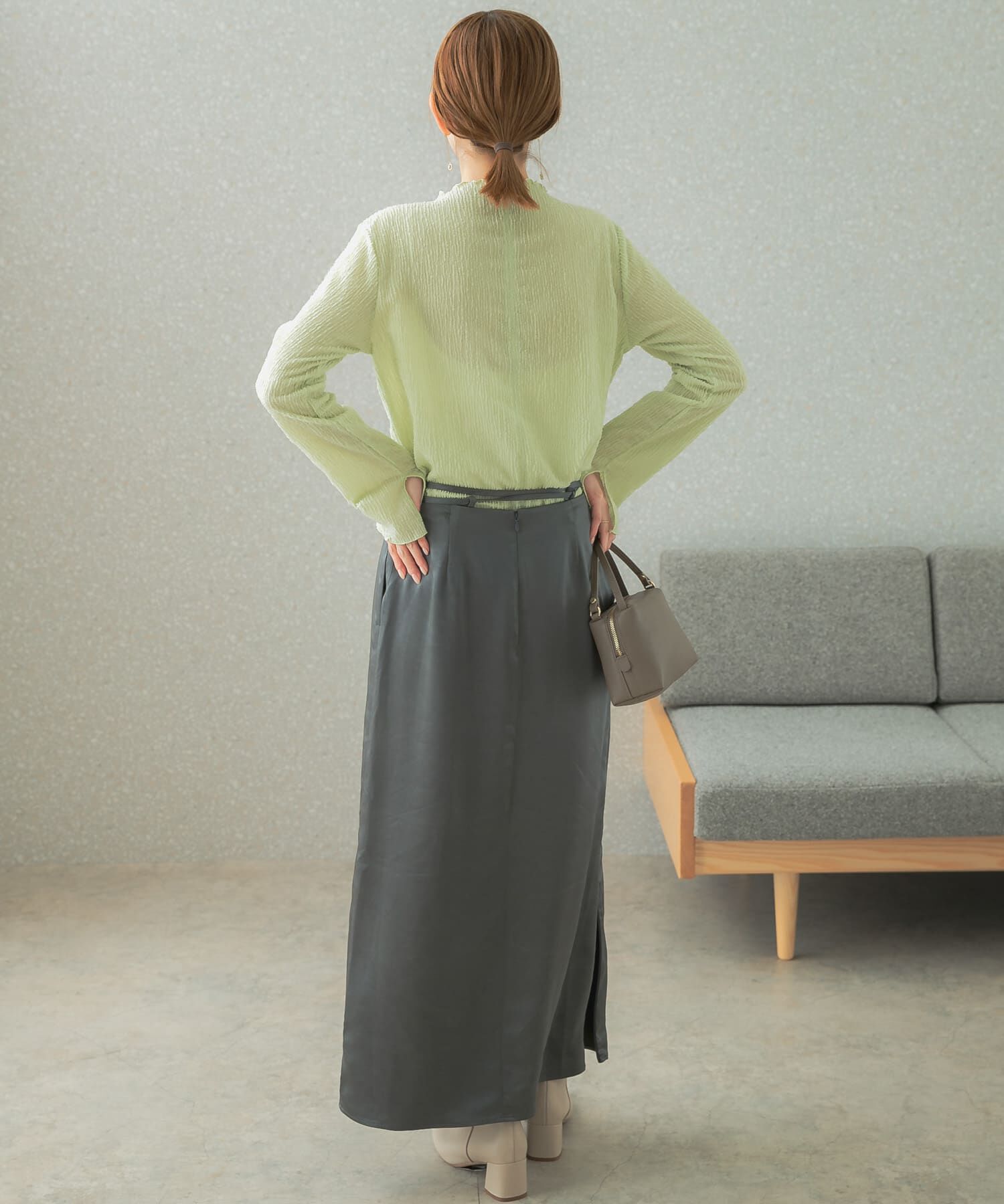 URBAN RESEARCH ROSSO「マルチウェイサテンナロースカート」|スカート|