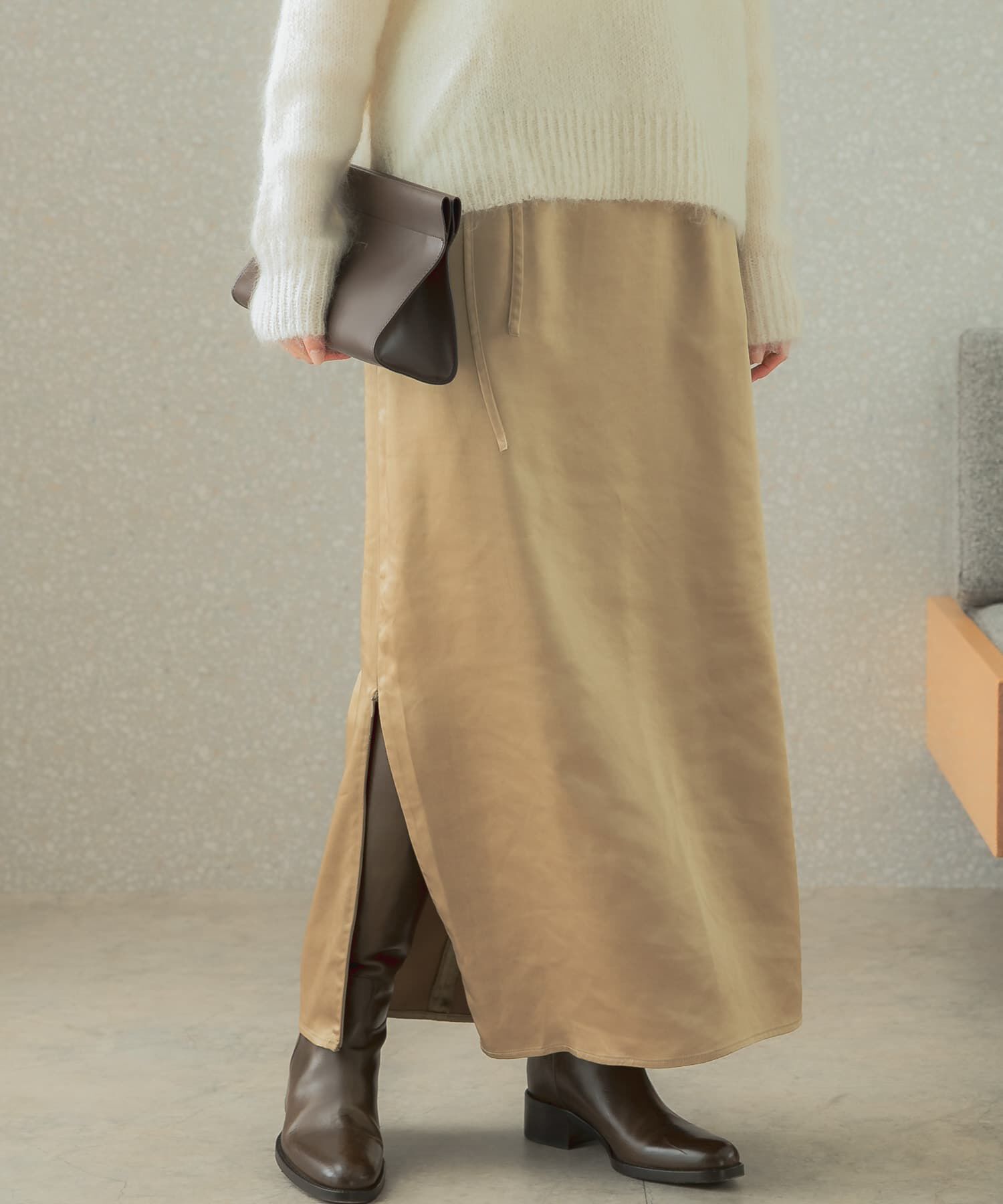 URBAN RESEARCH ROSSO「マルチウェイサテンナロースカート」|スカート|