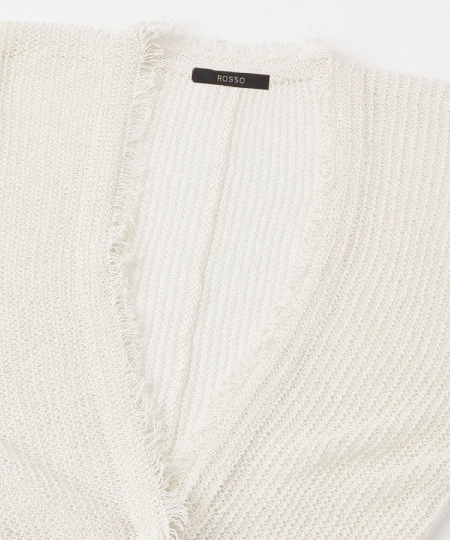 URBAN RESEARCH ROSSO「柄編みフリンジカーディガン」|カーディガン|