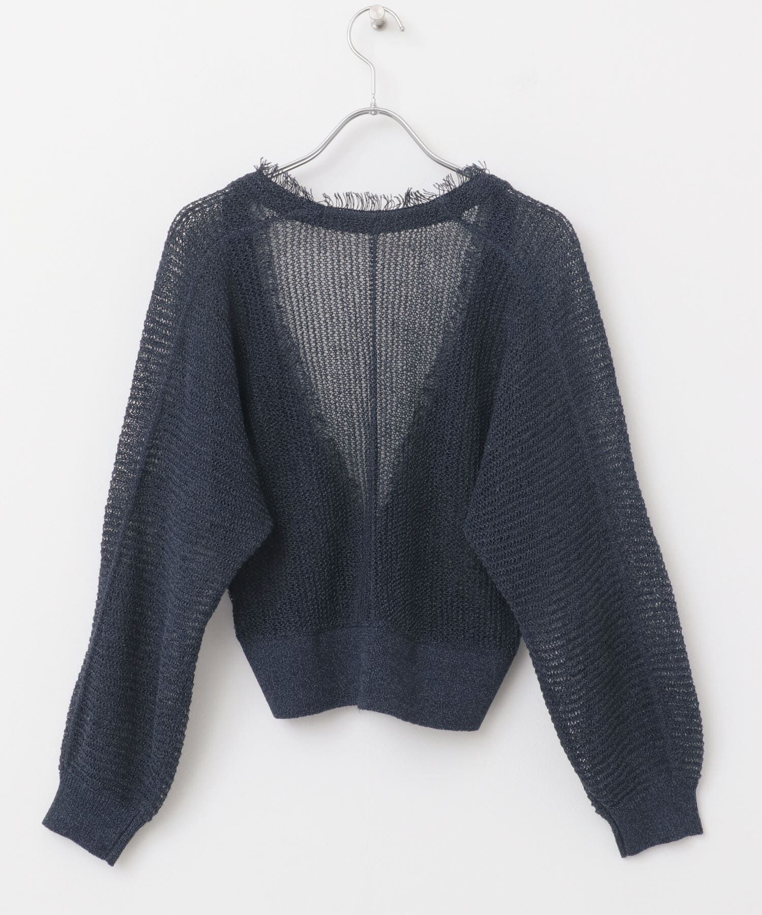 URBAN RESEARCH ROSSO「柄編みフリンジカーディガン」|カーディガン|