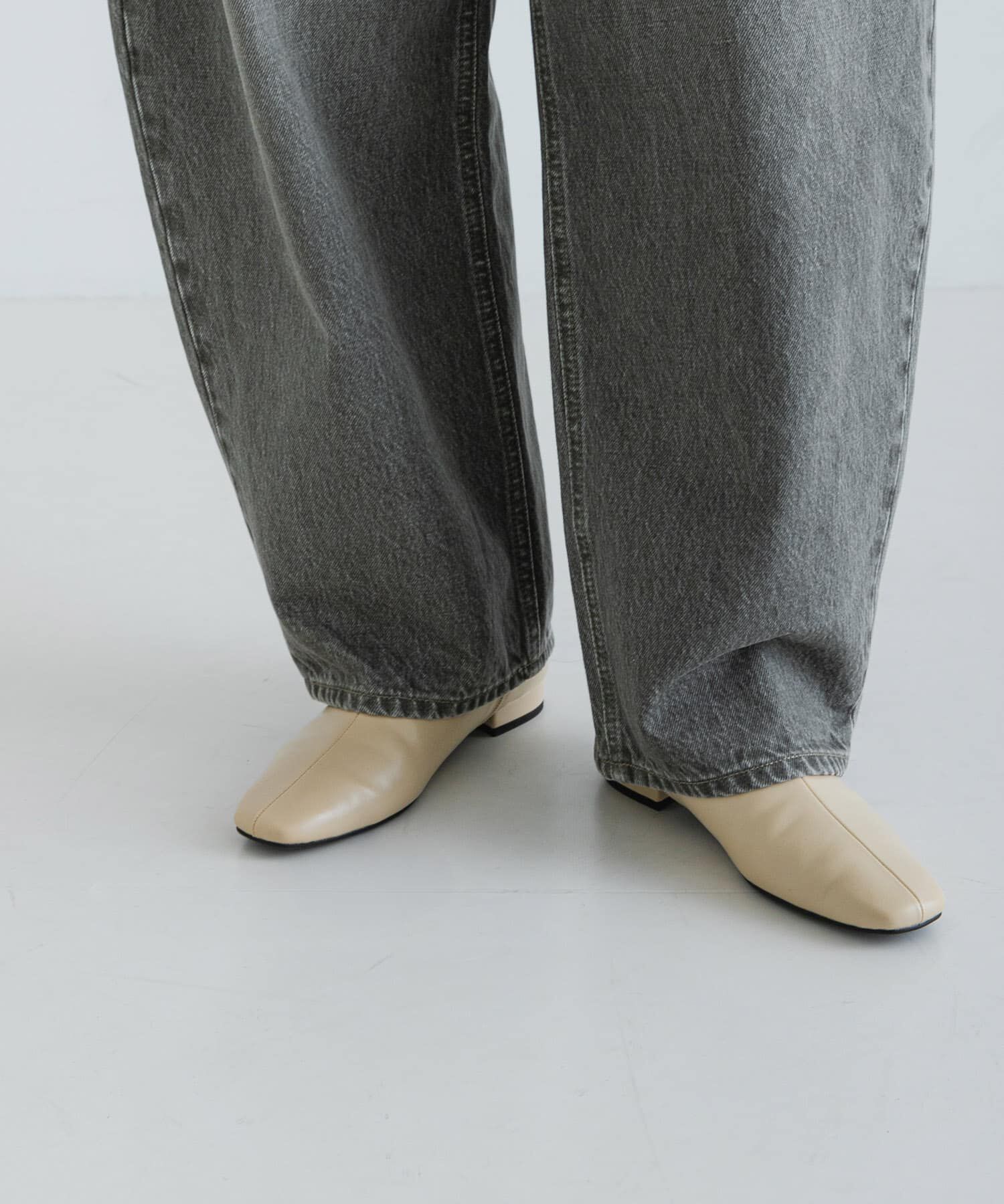 URBAN RESEARCH「『MADE IN JAPAN』スクエアトゥローヒールショートブーツ」|ショートブーツ|