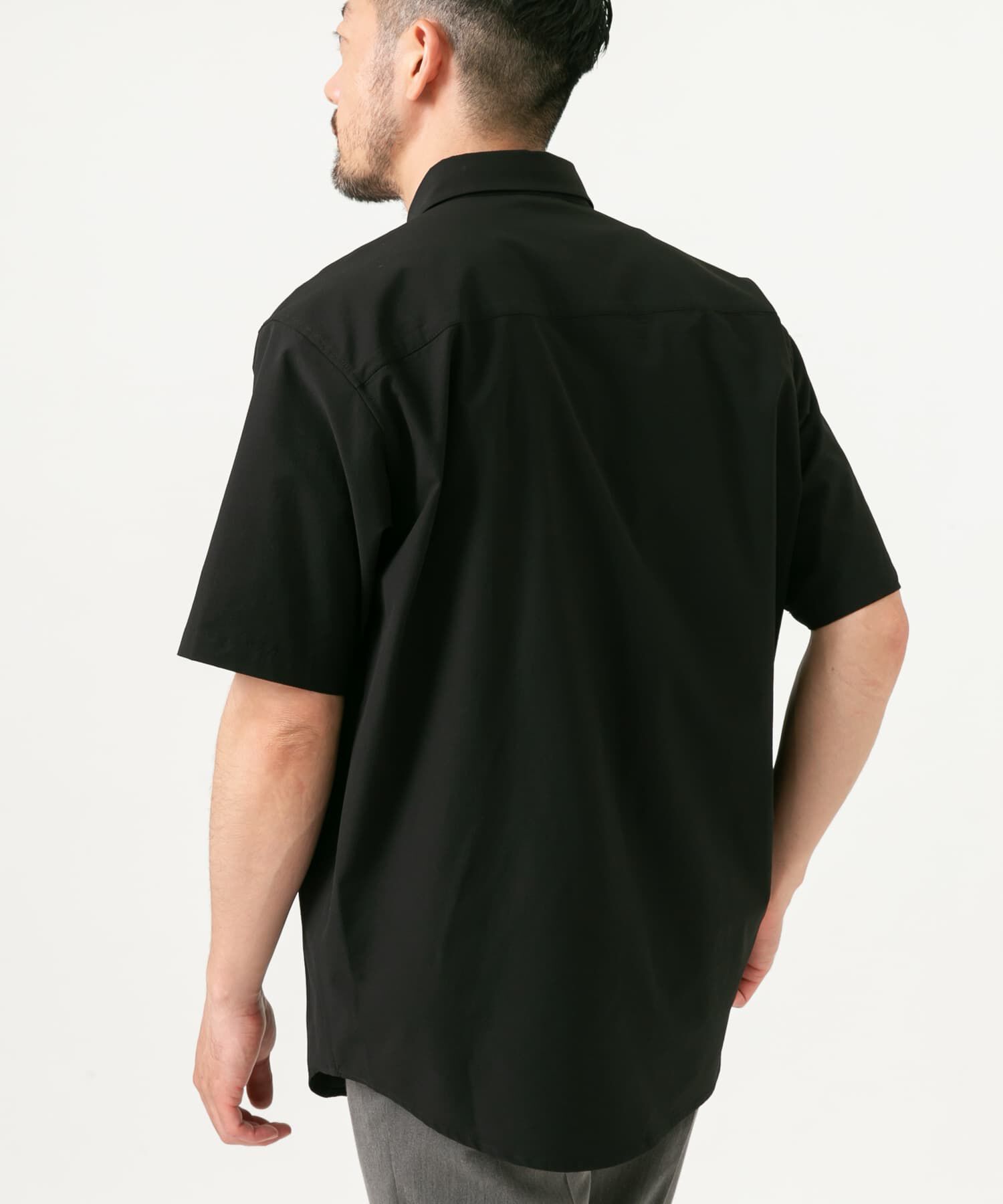 URBAN RESEARCH ROSSO「『XLサイズあり』マイクロサッカーレギュラーカラー半袖シャツ」|シャツ・ブラウス|