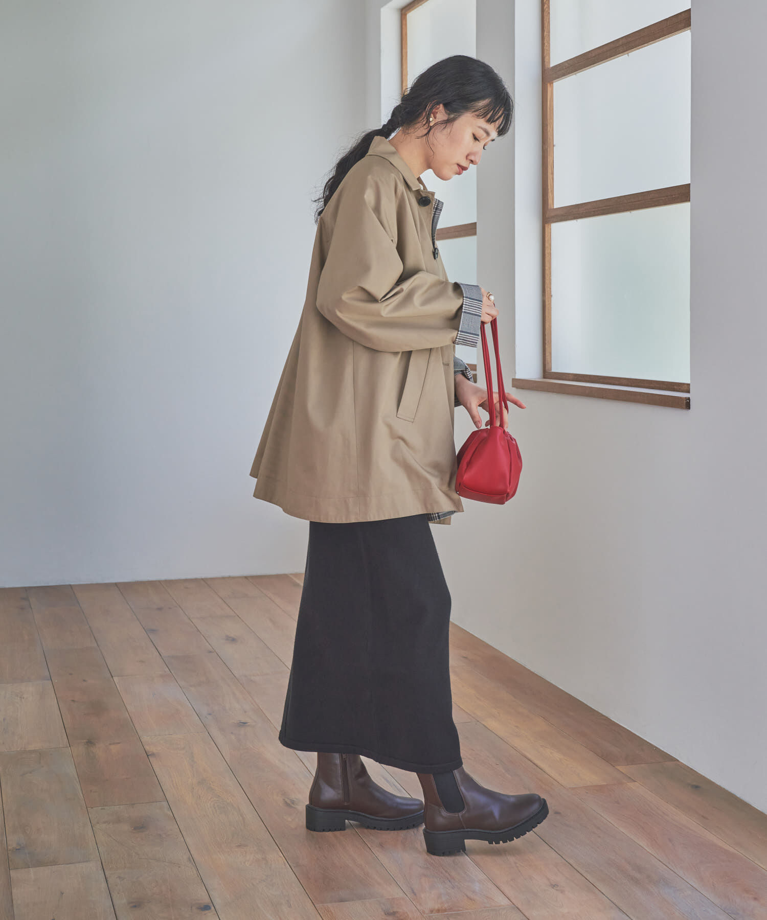 URBAN RESEARCH DOORS「『仁村紗和さん着用』『UR TECH 200日ニット』ストレートスカート」|スカート|