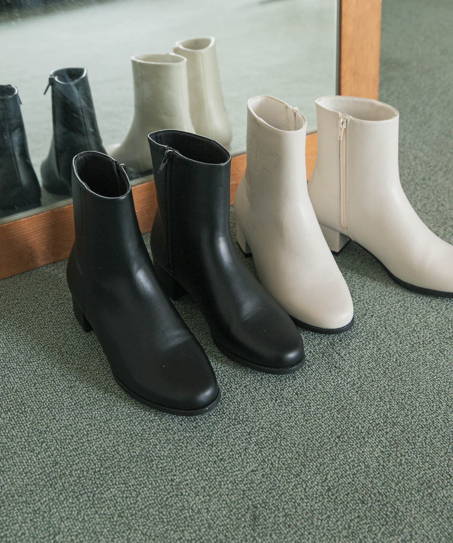 URBAN RESEARCH DOORS「チャンキーヒールブーツ」|ショートブーツ|