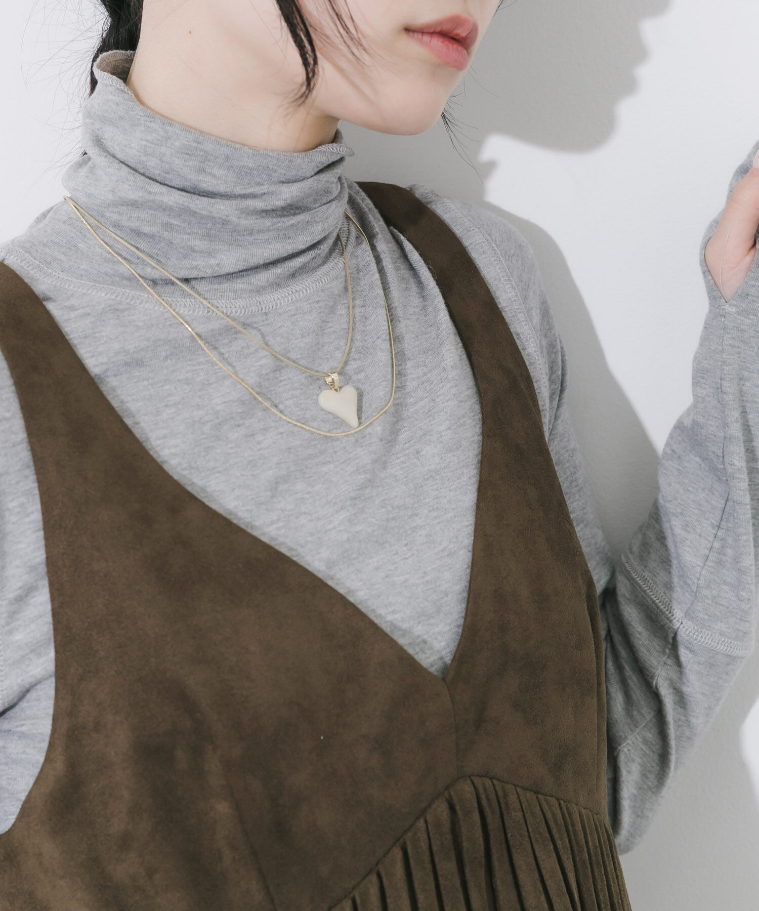 SMELLY「ハートトップ2セットネックレス」|ネックレス|