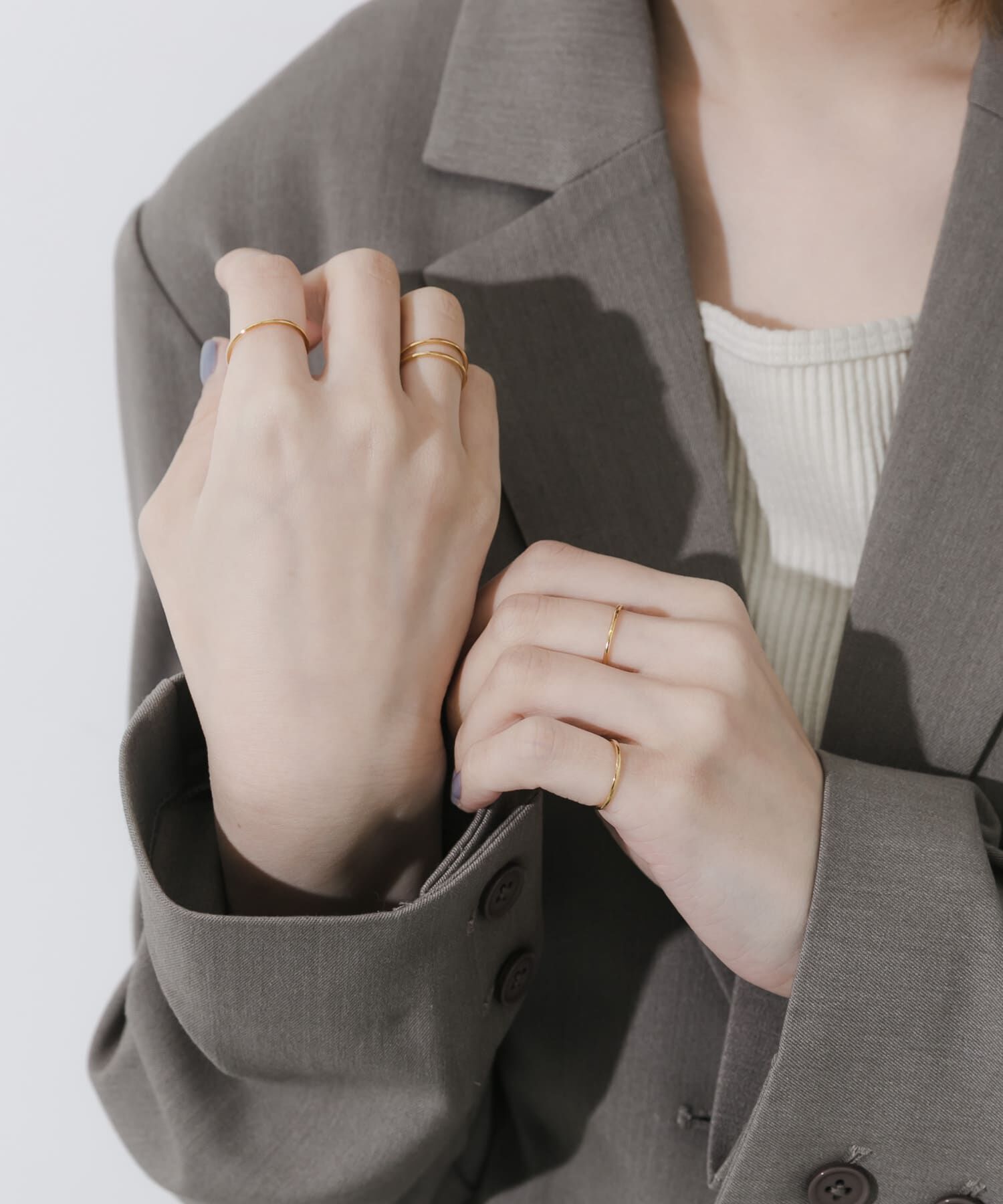 SMELLY「ステンレス5セットリング」|リング|