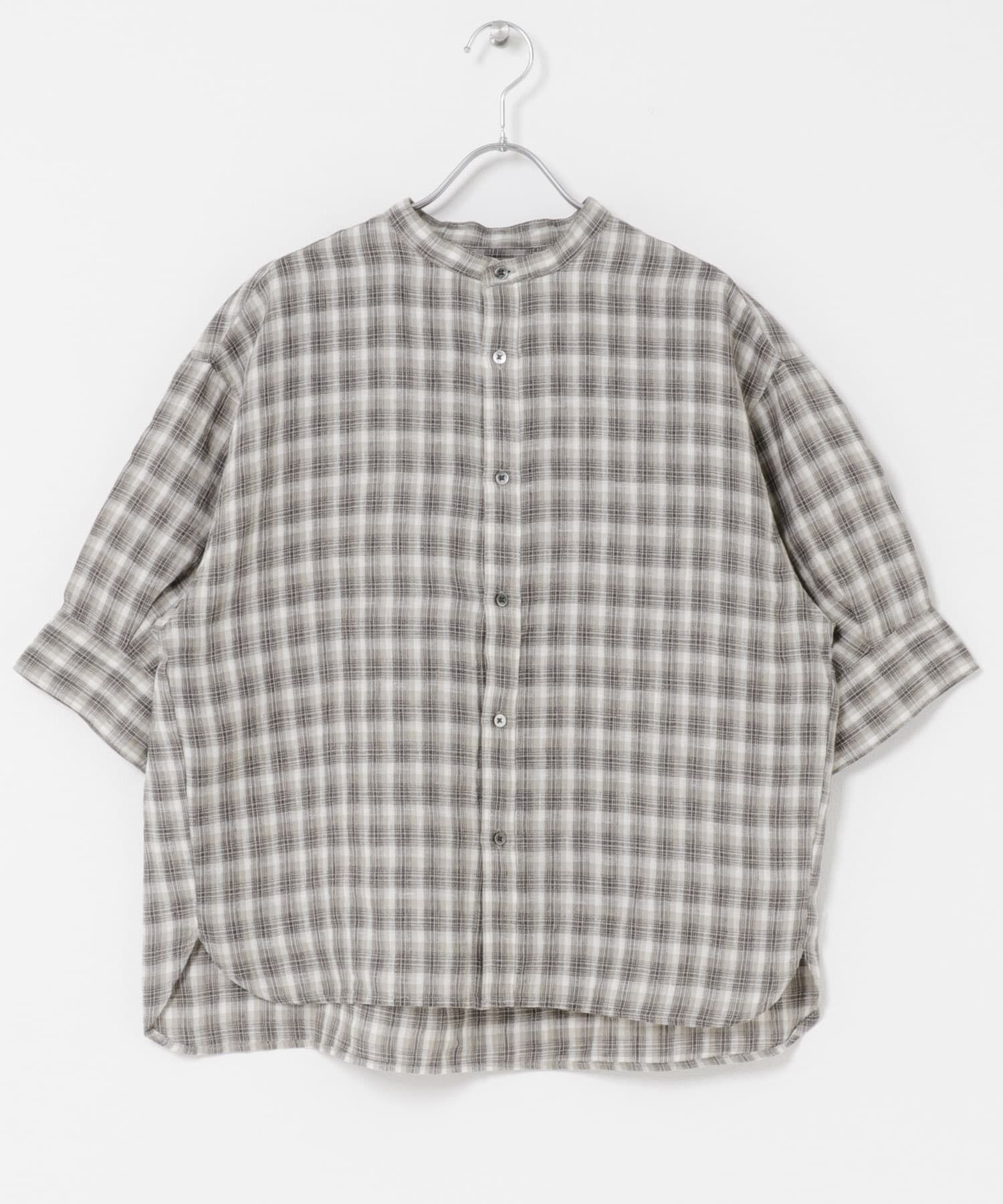 URBAN RESEARCH DOORS「FORK&SPOON　フレンチリネンショートスリーブシャツ」|シャツ・ブラウス|