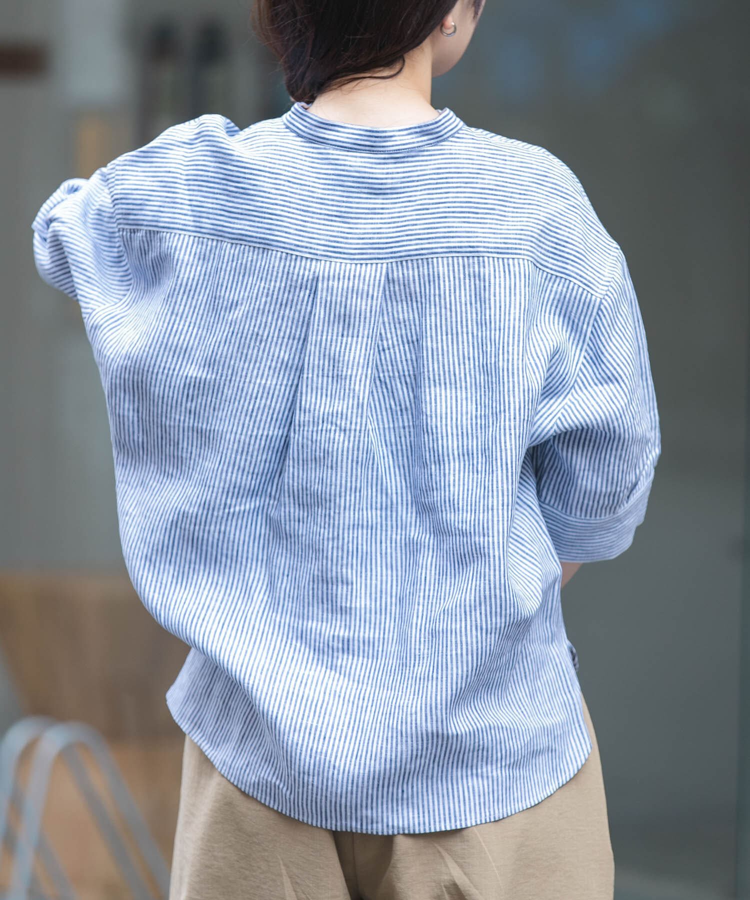 URBAN RESEARCH DOORS「FORK&SPOON　フレンチリネンショートスリーブシャツ」|シャツ・ブラウス|