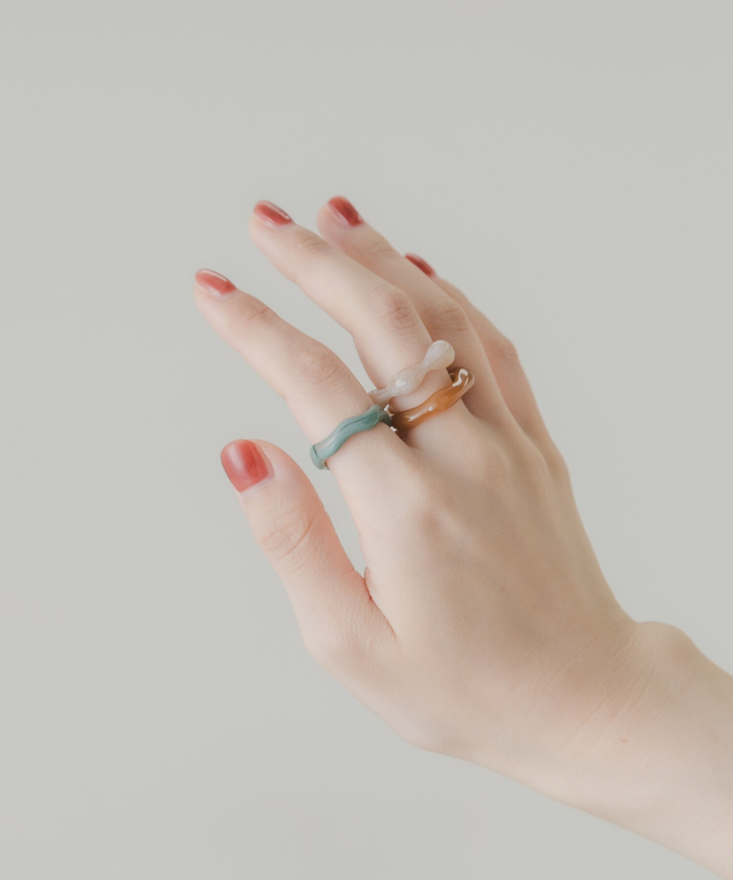 SMELLY「カラージュシ3セットリング」|リング|