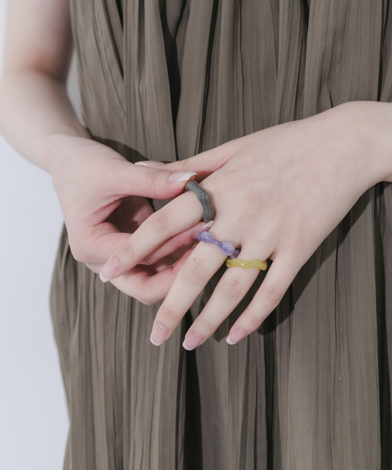 SMELLY「カラージュシ3セットリング」|リング|