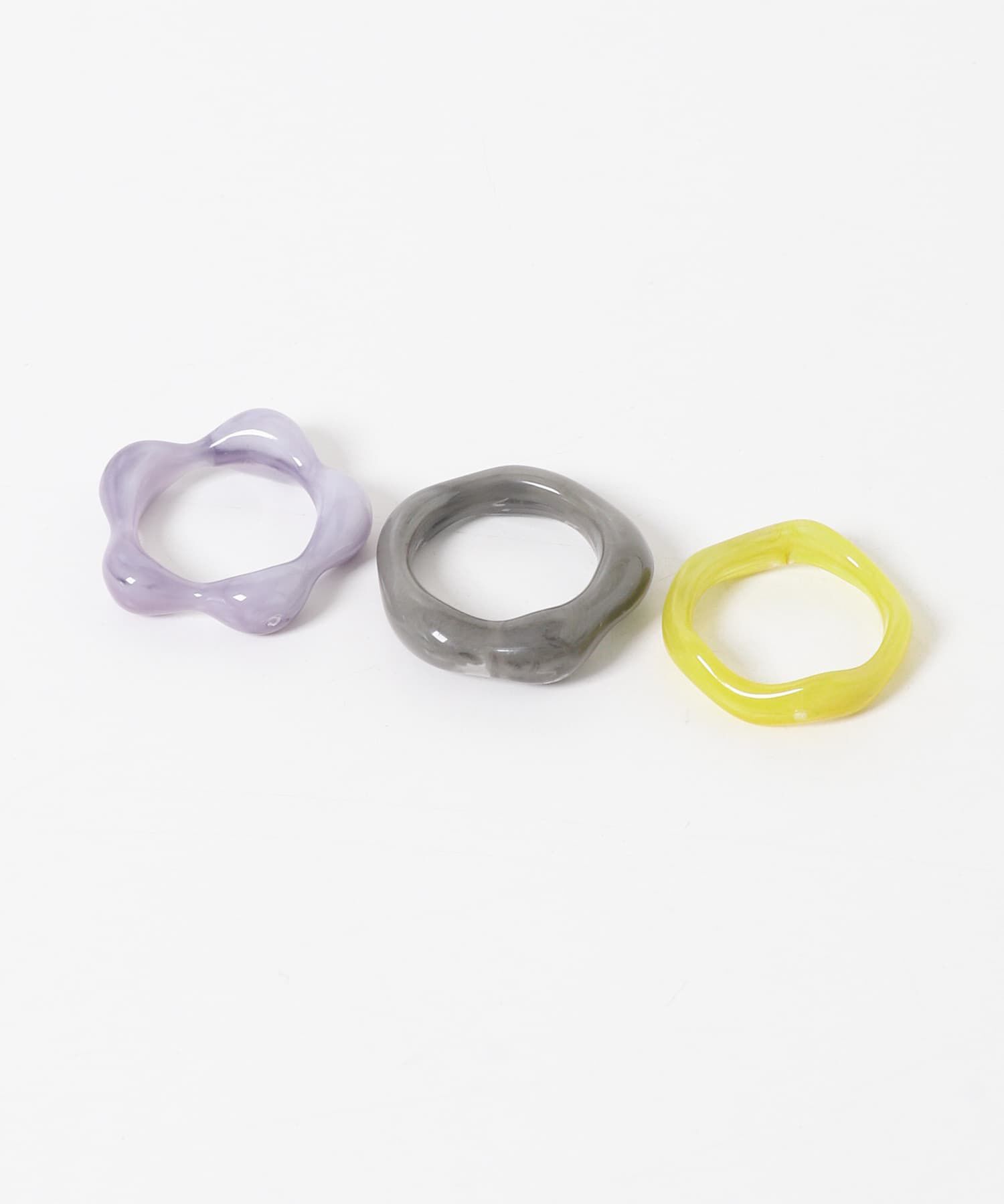 SMELLY「カラージュシ3セットリング」|リング|