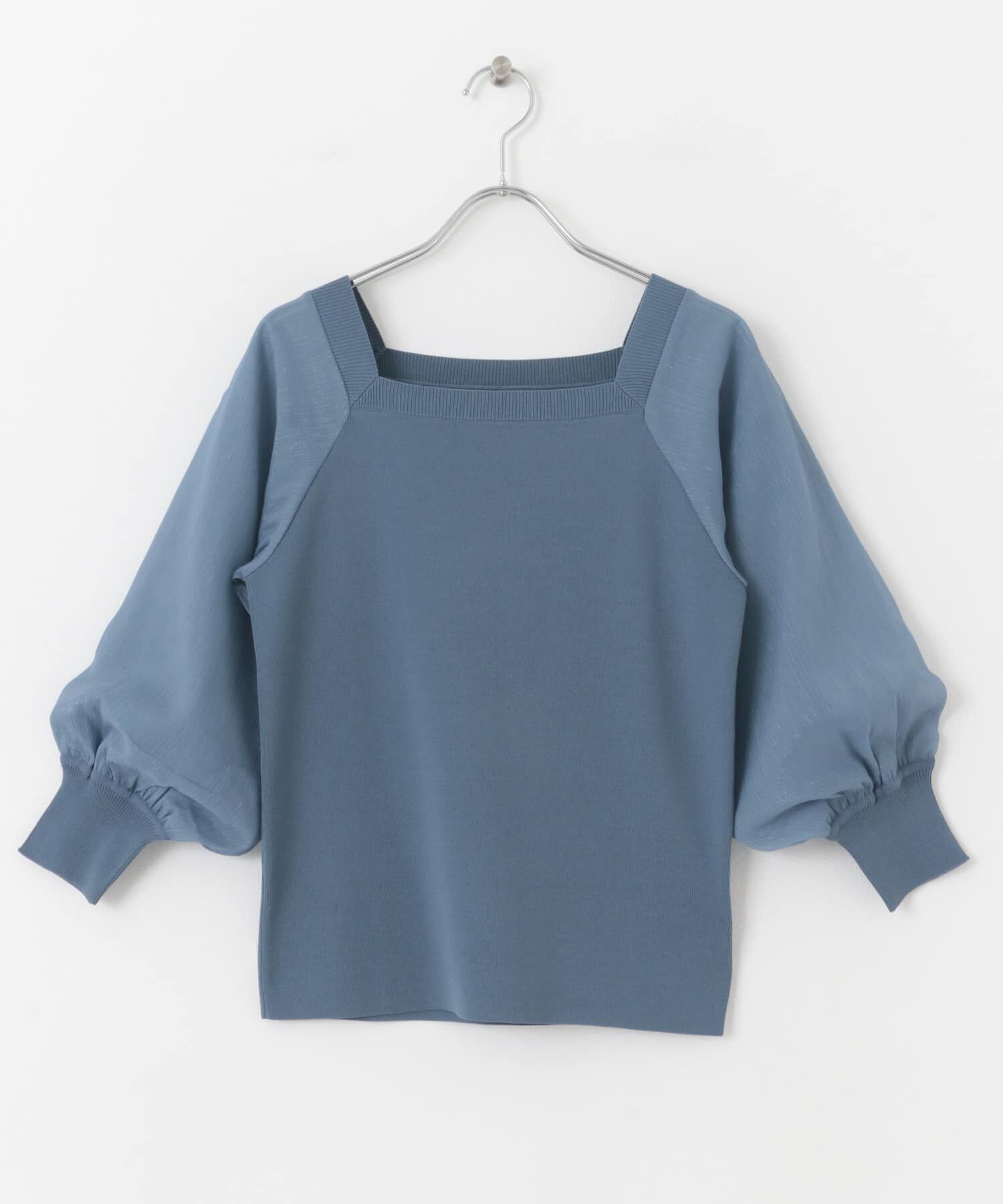 SENSE OF PLACE by URBAN RESEARCH「シアーボリュームスリーブセーター(5分袖)」|ニット・セーター|