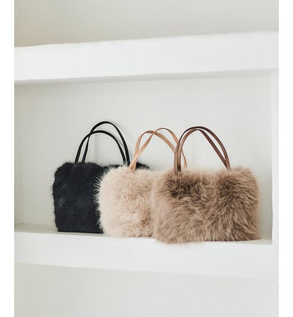  「《ランキング1位》フェイクファー2WAYバッグ」|ハンドバッグ|