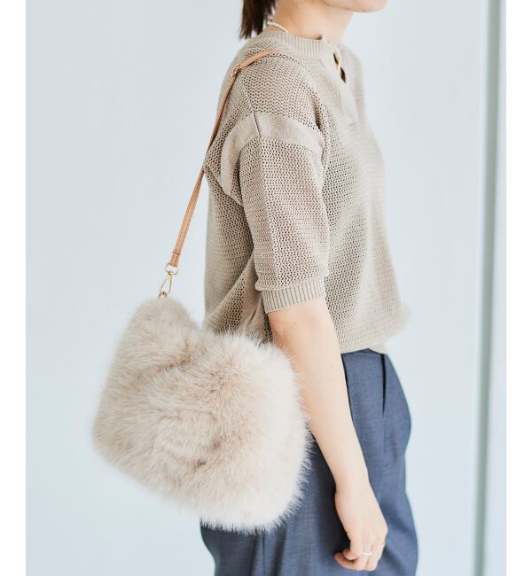  「《ランキング1位》フェイクファー2WAYバッグ」|ハンドバッグ|