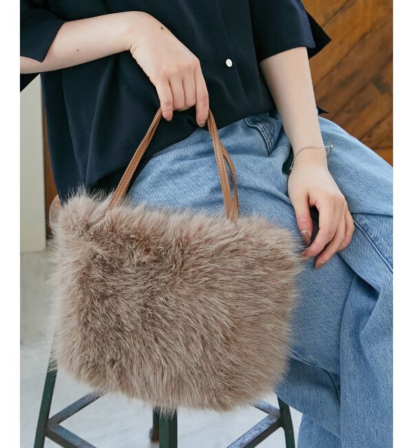  「《ランキング1位》フェイクファー2WAYバッグ」|ハンドバッグ|