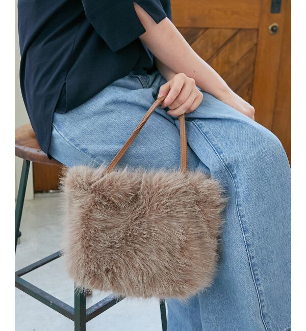  「《ランキング1位》フェイクファー2WAYバッグ」|ハンドバッグ|