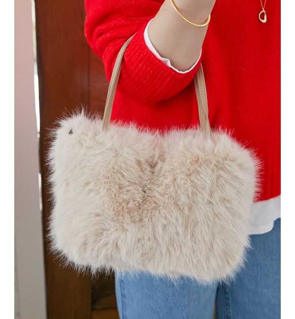  「《ランキング1位》フェイクファー2WAYバッグ」|ハンドバッグ|