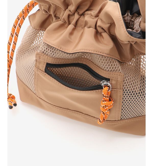  「メッシュフリルデザイン巾着バッグ」|ショルダー・メッセンジャー|