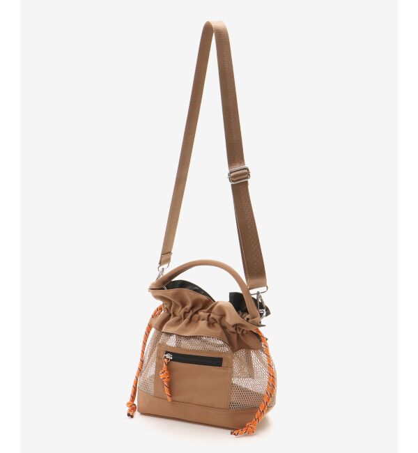  「メッシュフリルデザイン巾着バッグ」|ショルダー・メッセンジャー|