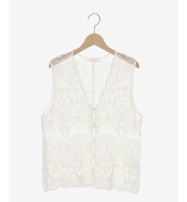  「TORRAZZO DONNAエンブロイダリーレースベスト」|ベスト・ジレ|