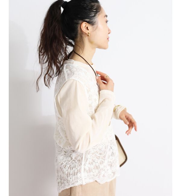  「TORRAZZO DONNAエンブロイダリーレースベスト」|ベスト・ジレ|