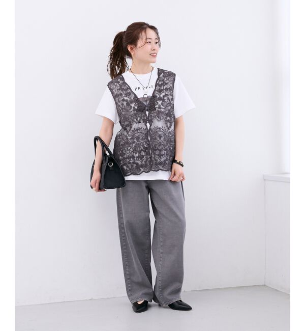  「TORRAZZO DONNAエンブロイダリーレースベスト」|ベスト・ジレ|