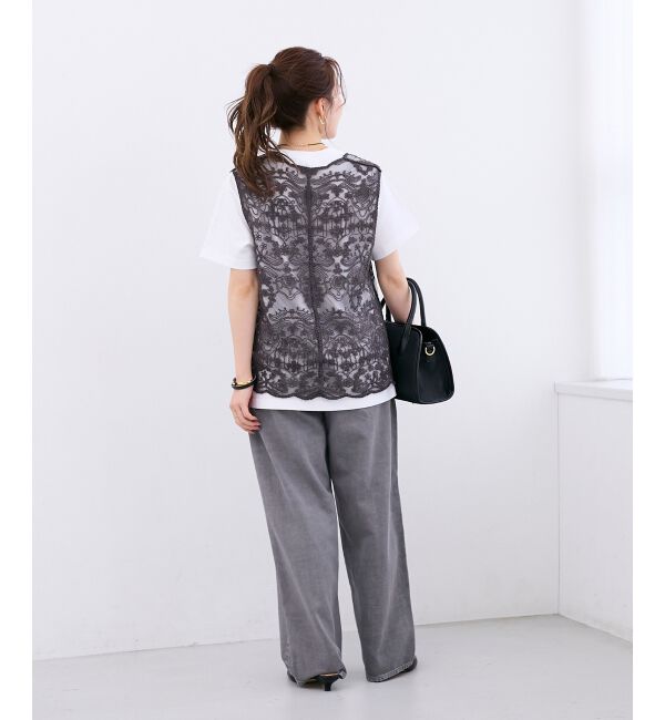  「TORRAZZO DONNAエンブロイダリーレースベスト」|ベスト・ジレ|