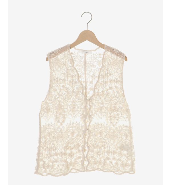  「TORRAZZO DONNAエンブロイダリーレースベスト」|ベスト・ジレ|