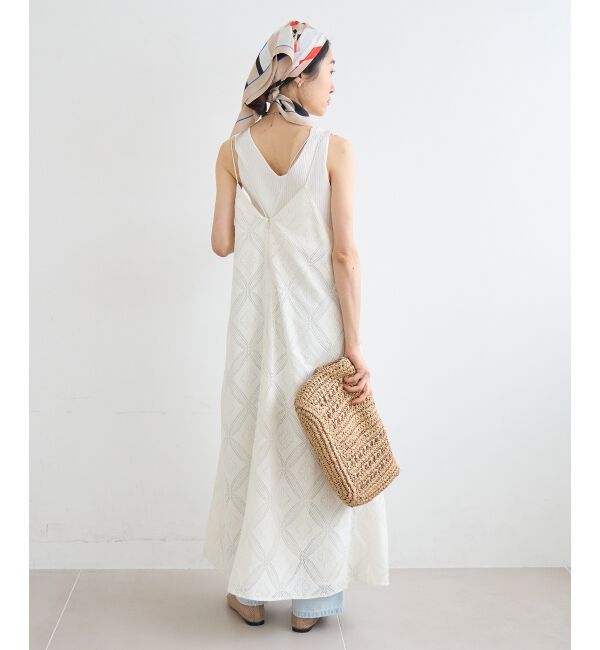  「パッチワーク風レースキャミワンピース」|ワンピース|