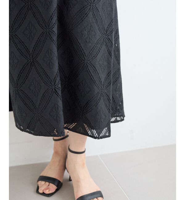  「パッチワーク風レースキャミワンピース」|ワンピース|