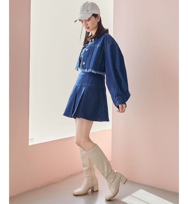 MAJESTICLEGON「ボックスプリーツミニスカパン」|キュロット|