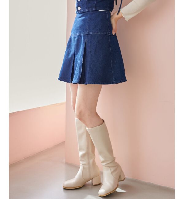 MAJESTICLEGON「ボックスプリーツミニスカパン」|キュロット|