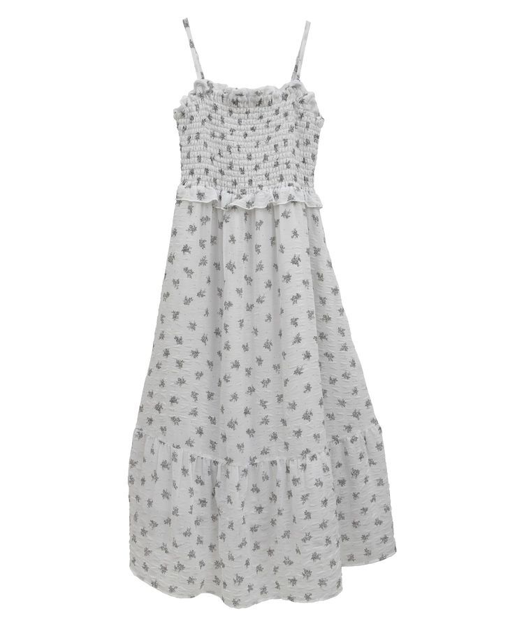 earth music&ecology「花柄シアーポップコーンキャミワンピース」|ワンピース|