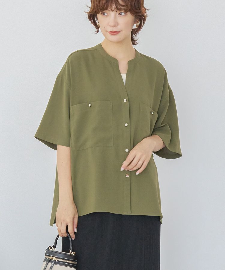 AMERICAN HOLIC「ミリタリーWポケットスキッパーシャツ」|シャツ・ブラウス|Khaki