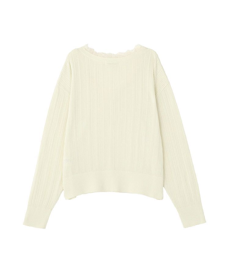 Green Parks「レースドッキングニットカーディガン」|カーディガン|