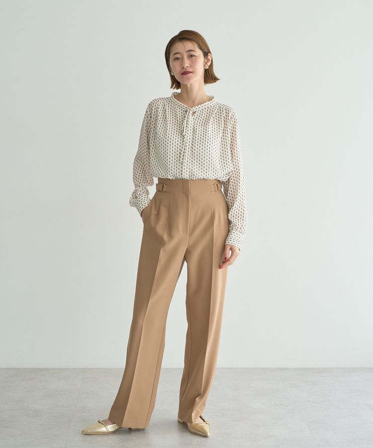 YECCA VECCA「ジオメ柄ボウタイブラウス」|シャツ・ブラウス|