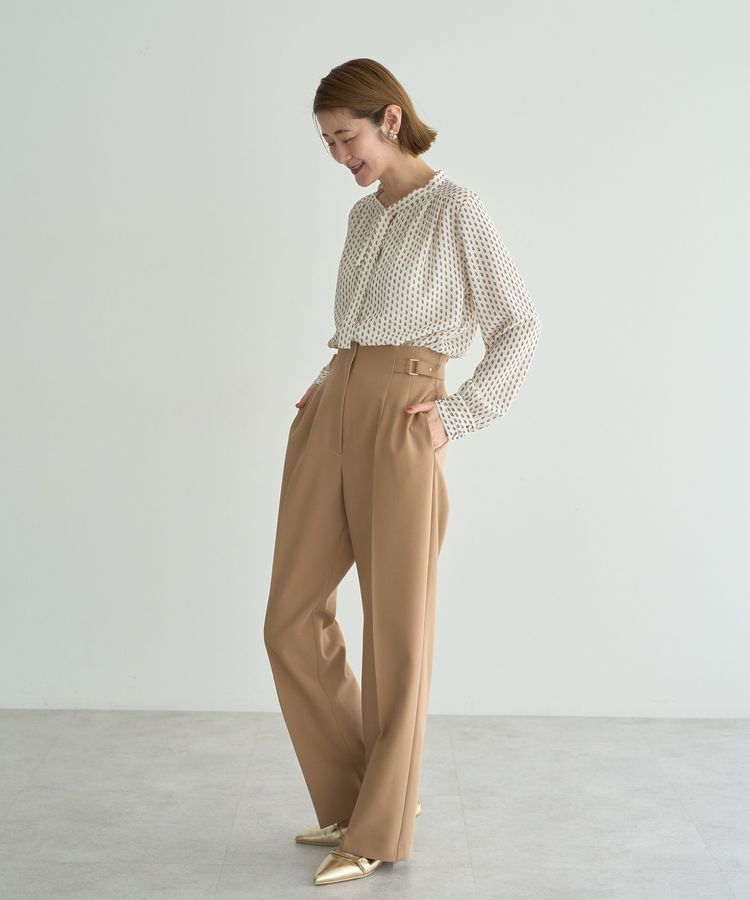 YECCA VECCA「ジオメ柄ボウタイブラウス」|シャツ・ブラウス|