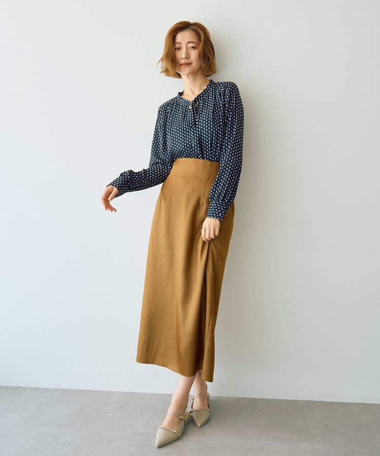 YECCA VECCA「ジオメ柄ボウタイブラウス」|シャツ・ブラウス|