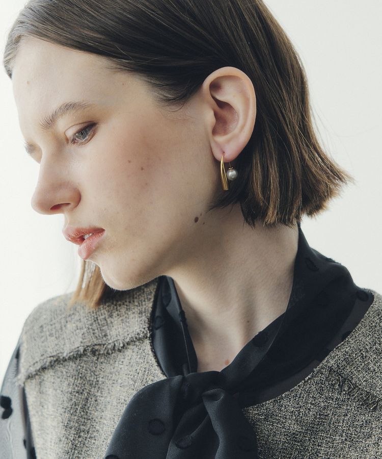 YECCA VECCA「【2WAY】ステンレスパールキャッチピアス」|ピアス|