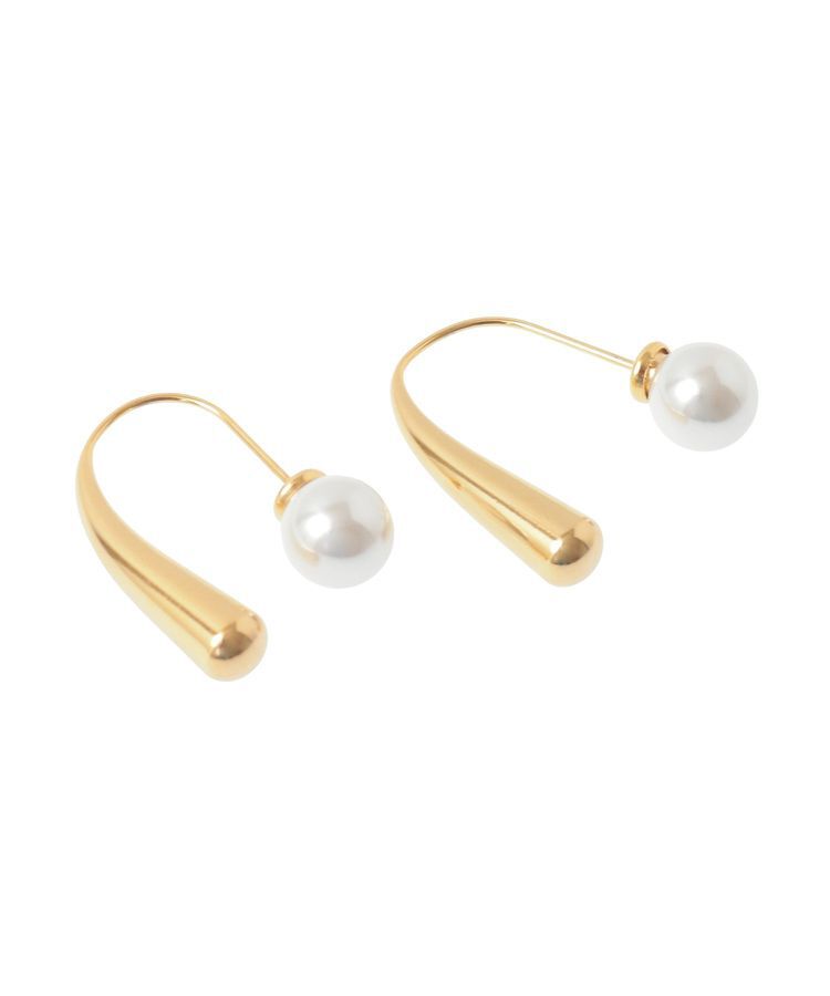 YECCA VECCA「【2WAY】ステンレスパールキャッチピアス」|ピアス|