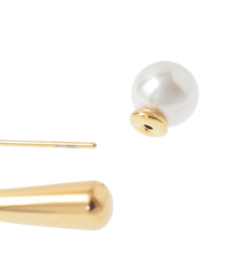 YECCA VECCA「【2WAY】ステンレスパールキャッチピアス」|ピアス|