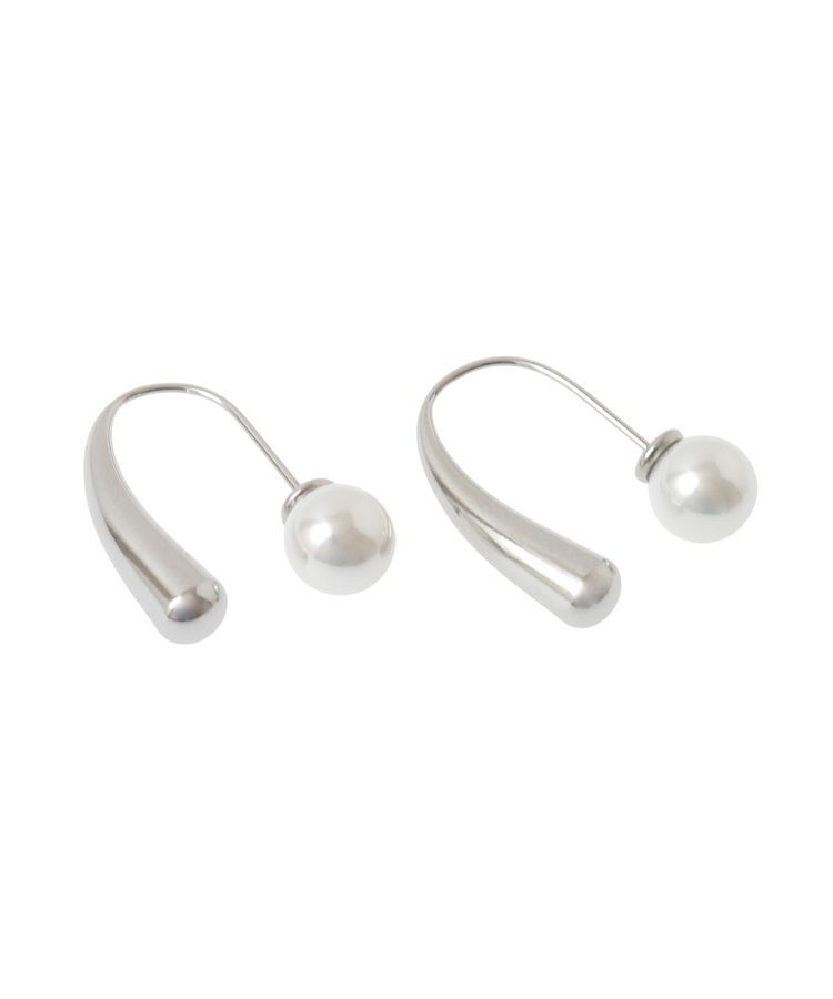 YECCA VECCA「【2WAY】ステンレスパールキャッチピアス」|ピアス|