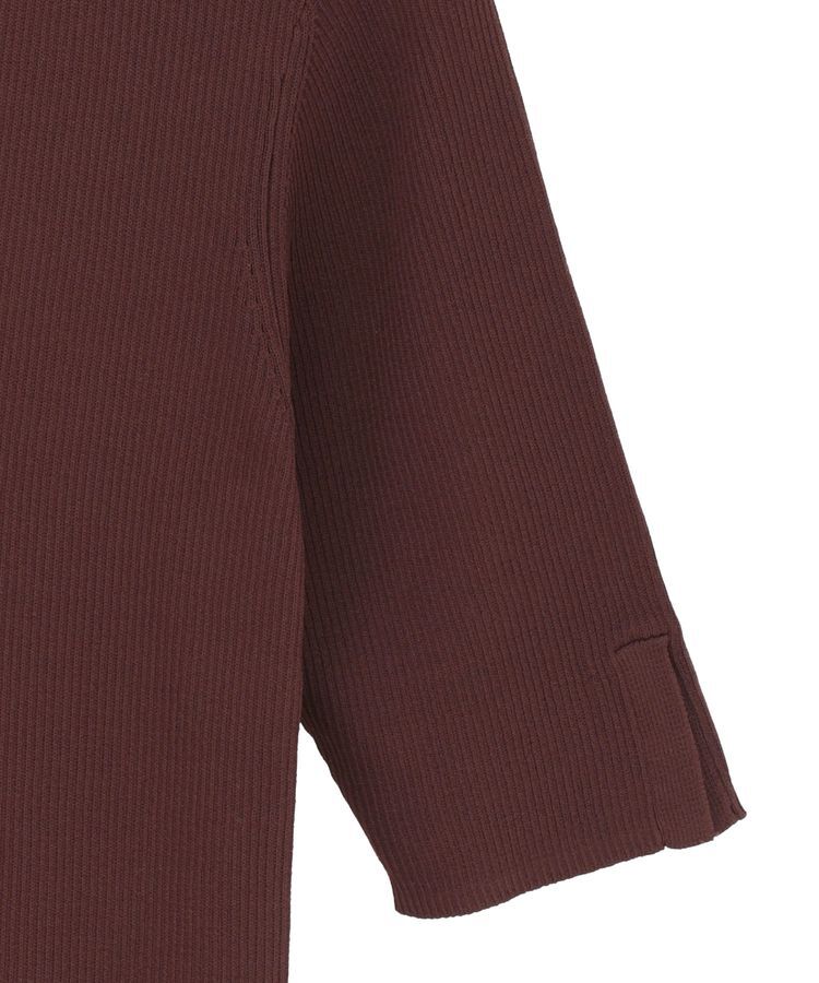 YECCA VECCA「5分袖リブニット」|ニット・セーター|