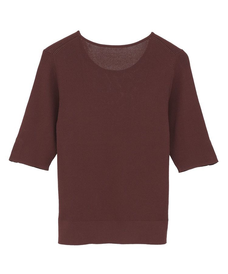 YECCA VECCA「5分袖リブニット」|ニット・セーター|